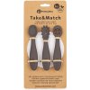 PETITEMARS PETITE&MARS Set 3 ks silikónových tréningových lyžičiek Take&Match Bitter Cocoa 6m+