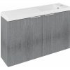 SAPHO LATUS X umývadlová skrinka s umývadlom 80x54,5x22cm, dub strieborný LT110-SET03
