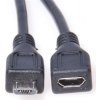 PremiumCord ku2me2f prodlužovací micro USB 2.0 M-F, 2m, černý