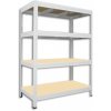 Kovový regál Biedrax 45 x 90 x 90 cm, biely - 4 police MDF, 275kg