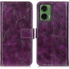 VSETKONAMOBIL 96970 RETRO Peňaženkový obal Motorola Moto G35 5G fialový