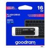 Goodram USB flash disk, USB 3.0 (3.2 Gen 1), 16GB, UME3, čierny, UME3-0160K0R11, USB A, s krytkou