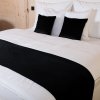 Biante Zamatový prehoz/behúň na posteľ Velvet Prémium SVP-041 Čierny 50x240 cm