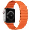 MojRemienok.sk Kožený magnetický loop remienok pre Apple Watch 38 mm/40 mm/41 mm/42 mm Farba: oranžová