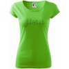 Šachové figúrky v rade - obrys - Dámske tričko Pure - L ( Apple Green )