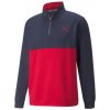 Pánska golfová mikina Puma Gamer Colorblock S Navy/Červená