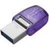 Kingston USB flash disk OTG, USB 3.0, 64GB, Data Traveler microDuo3 G2, strieborno-fialový, DTDUO3CG3/64GB, USB A / USB C
