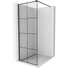 Mexen Kioto sprchová zástena 90x200 cm 8 mm, čierny profil, sklo čierny vzor 1, 800-090-101-60-77