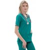 Perlička® Zdravotnícka košeľa LORA SATTÉ Tmavozelená Veľkosť: 54, Farba: Tmavozelená