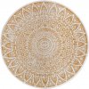 Mujkoberec Original , Kusový koberec Nora 105792 Ochre kruh – na von aj na doma, 200x200 (priemer) kruh, žltá, chodba / predsieň