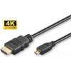 MicroConnect kábel HDMI 2.0 Type A - Micro HDMI Type D, 3m