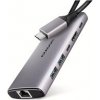AXAGON HMC-6G2L, USB 10Gb/s hub, 2x USB-A, 1x USB-C, HDMI 4k/60, RJ-45, PD 100W, kábel USB-C 15cm