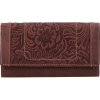Kožená peňaženka bordová so vzorom - Tomas Mayana vínová