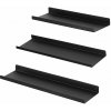 Set 3ks čiernych kovových nástenných políc - LFS12BK