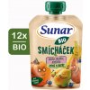 Sunar BIO ovocná kapsička Smícháček banán, hruška, tekvica, bataty a čučoriedky 12 x 100 g
