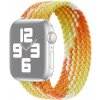 AppleKing nylonový remienok s farebným vrkočovým vzorom pre Apple Watch 42mm / 41mm / 40mm / 38mm - M - žlto-oranžový - možnosť vrátiť tovar ZADARMO do 30tich dní
