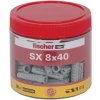 Fischer Expanzná hmoždinka SX 8 x 40 v dóze, 80 ks