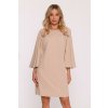 Stylove Elegantné šaty s kimono rukávmi | béžová S426 - EU L S426