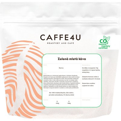 Caffe4U Zelená káva so škoricou - 500g