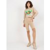 Béžová dámska športová súprava kraťasov a mikiny EM-KMPL-732.39X-beige ONE SIZE