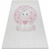 Najkoberce protišmykový BAMBINO 1128 Jednorožec, pre deti - krémový 80x150 cm