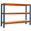 Trestles Nekonečný priemyselný regál 1600x2200x600, 3 police Farba: červená