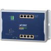 PLANET průmyslový plochý switch L2/L4, 8x1Gb, 2xSFP, PoE 95/360W, dual 48-56VDC, IP30, -40/75°C, fanless
