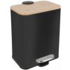 ORION BLACK Kôš odpadkový 5 l s pedálom nehrdzavejúca oceľ/UH + bam. veko
