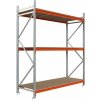 Majster Regál Kovový regál LONGSPAN 250x225x80-3-DTD, Pozinkované/Oranžová