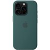 iPhone 16 Pro Silicone Case Black LAKE GREEN