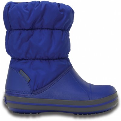 Crocs Winter Puff Boot Kids Cerulean Blue Light Grey