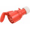 CEE zásuvka 5-pólová IP44, 32 A červená