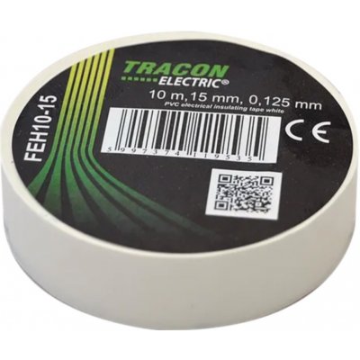 Tracon electric Páska izolačná 15 mm x 10 m biela