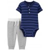 Carter’s Set 2dielny body kr. rukáv tepláky Black Animals chlapec