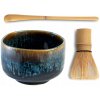 SET NA ČAJ MATCHA Blue JAPONSKÁ ČIERNA METLA CHASEN LYŽIČKA