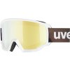 UVEX Athletic CV White Mat/Mirror Gold/Green Lyžiarske okuliare