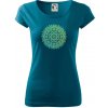 Mandala zelenožlutá - Dámske tričko Pure - XS ( Petrolejová )