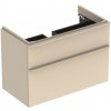 Geberit Smyle Square Kúpeľňová skrinka pod umývadlo 88,4 cm, pieskovo sivá 500.354.JL.1