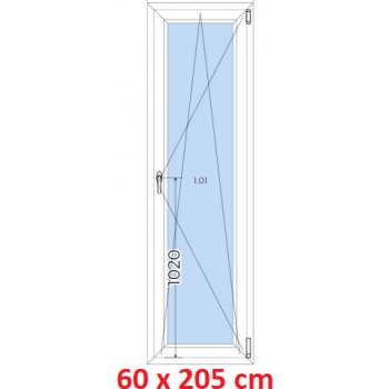 Soft Plastové okno 60x205 cm, otváravé a sklopné