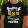 Tričko s potlačou SOM MECHANIK Pánsky Čierna XXL