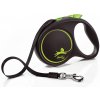 Vodítko FLEXI Black Design M pásik 5m/25kg zelená NEW