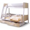 Wilsondo Poschodová posteľ s úložným priestorom Moritz 120x200 - borovica/biela