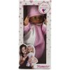 Macko Baby 40 cm, body pevné bielo-ružové + ružová čiapka