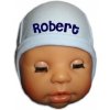 kojenecká čiapka BABY - s menom svetlá modrá Veľkosť: 56