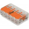 Wago Svorka 221-415 s páčkou 5X0.14-4 MM2 transparent/oranžová