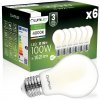 6x LED žiarovka E27 A60 11W = 100W 1521lm 4000K neutrálna biela 360° FILAMENTNÁ ŽIARIVKA