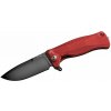 LionSteel SR11A RB Black/Red vreckový nôž 9,4 cm, čierna, červená, hliník, rozbíjač skla