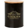 BigBuy Cooking Plechová Krabica Cookies 110937 Čierny