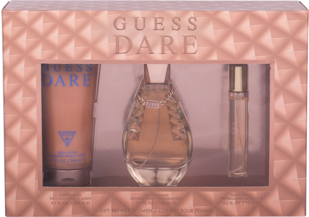 Guess Dare for Woman EDT 100 ml + EDT 15 ml + telové mlieko 200 ml darčeková sada