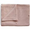 Mushie pletená detská deka z organickej bavlny bodkovaná Blush